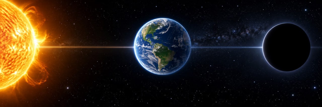 Sun, Earth and dark companion in alignment