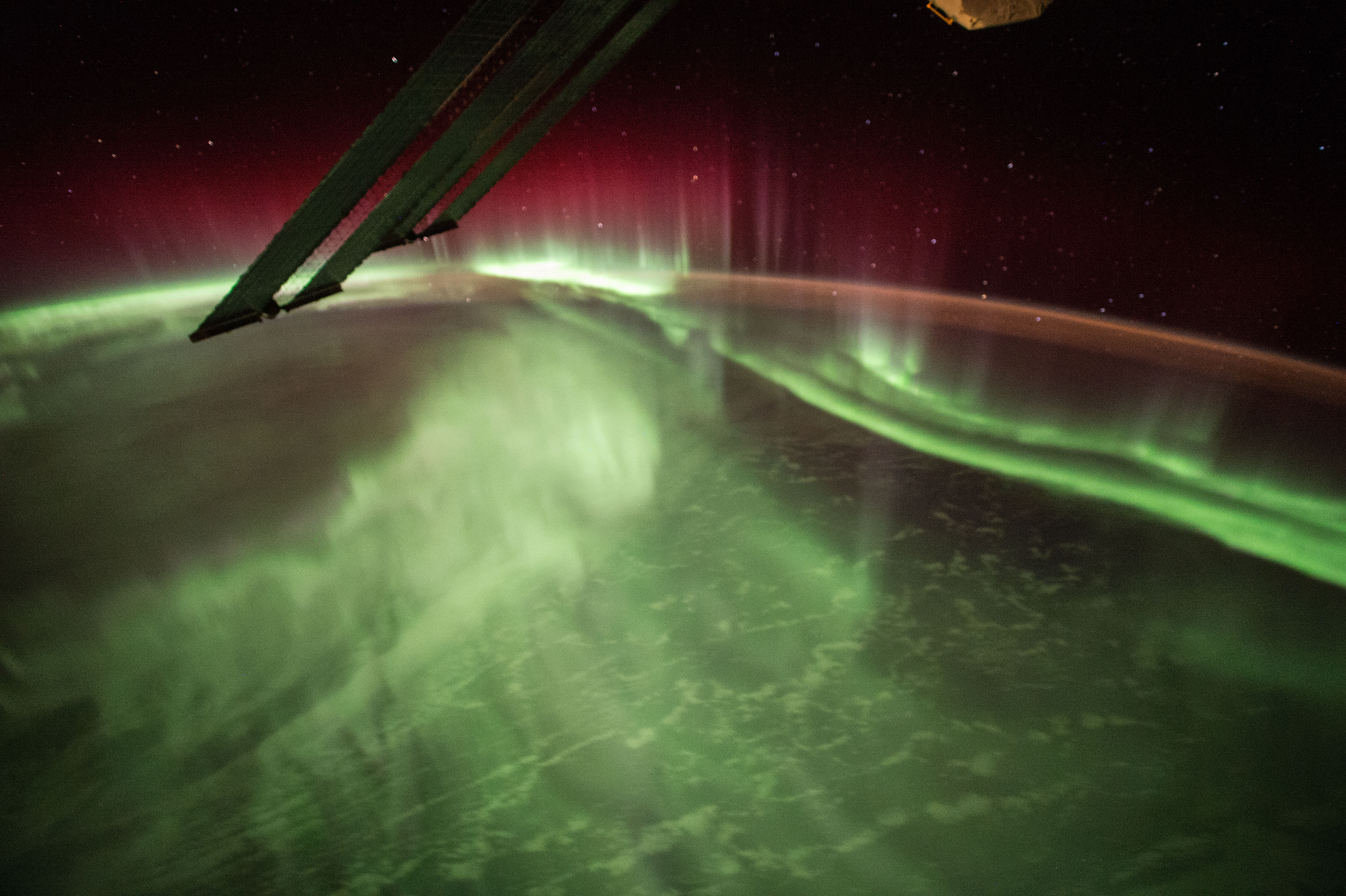 Aurora borealis from the International Space Station