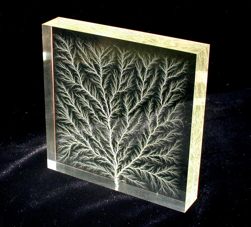 Lichtenberg figure in acrylic