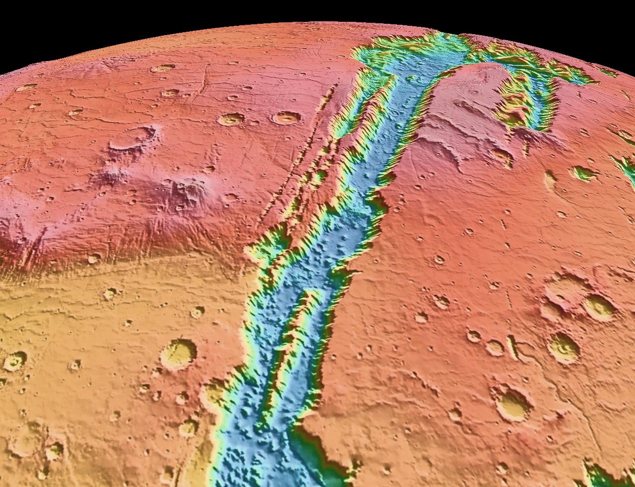 Valles Marineris from orbit