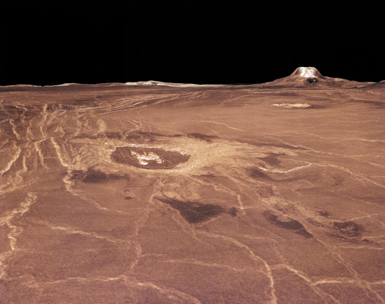 Venus 3D surface perspective — Magellan