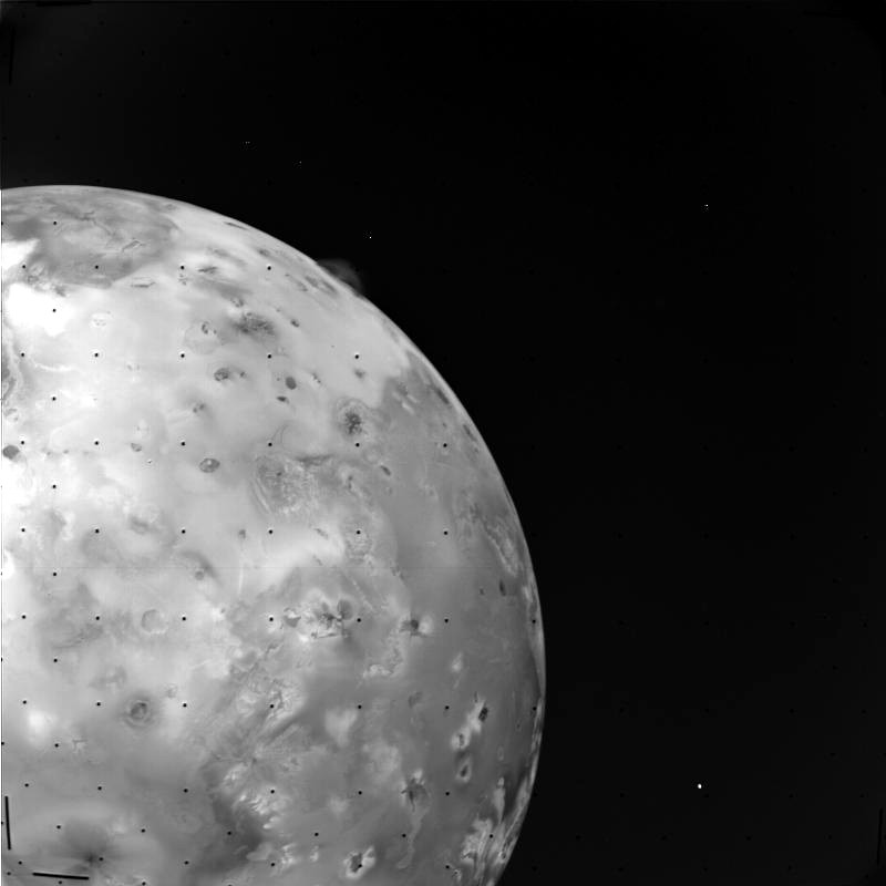 Io imaged by Voyager 1