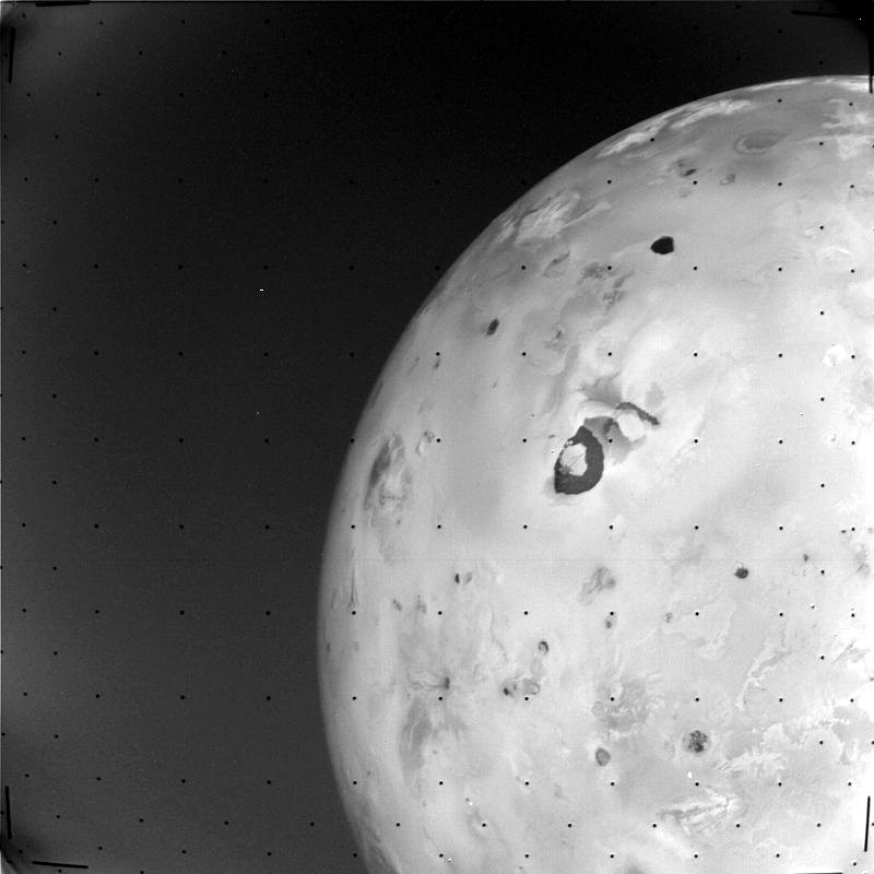 Io imaged by Voyager 1
