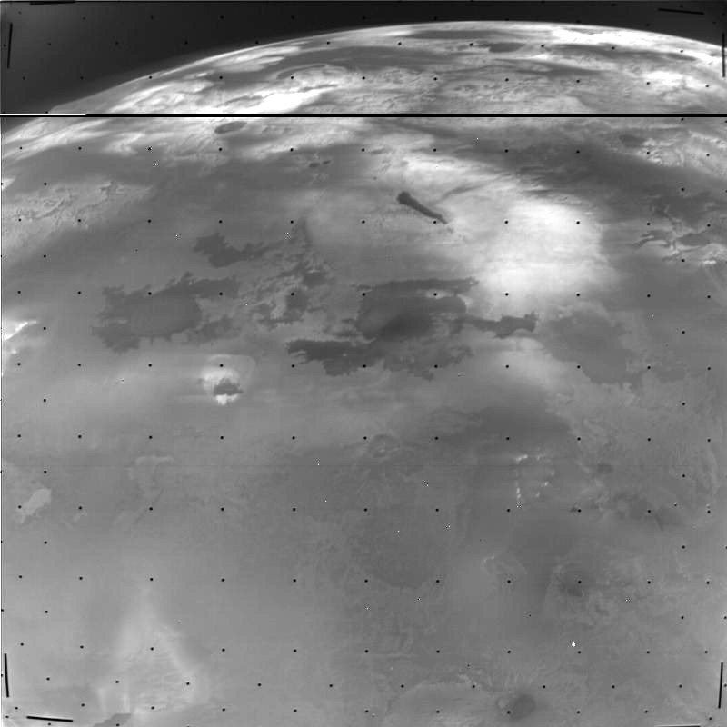 Io imaged by Voyager 1