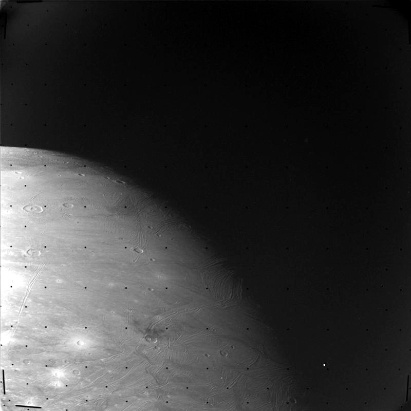 Ganymede imaged by Voyager 1