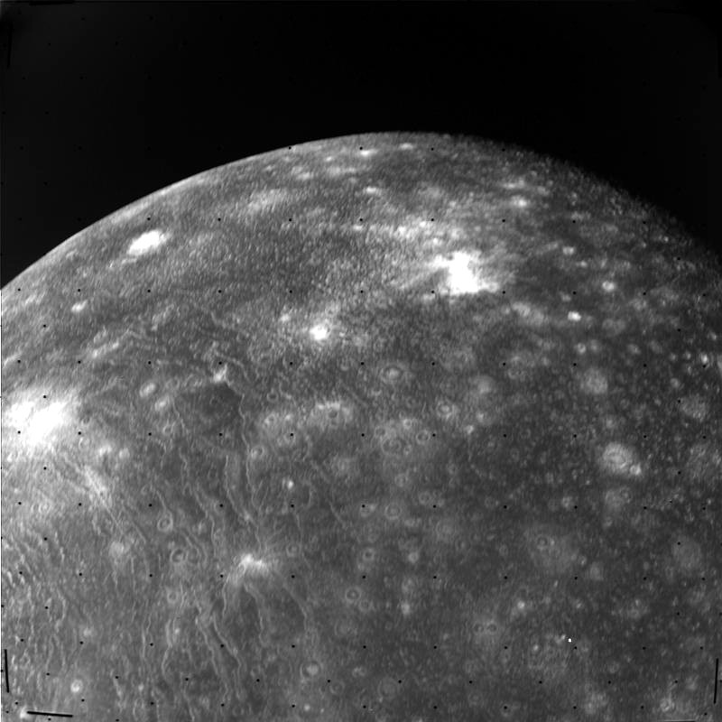Callisto imaged by Voyager 1