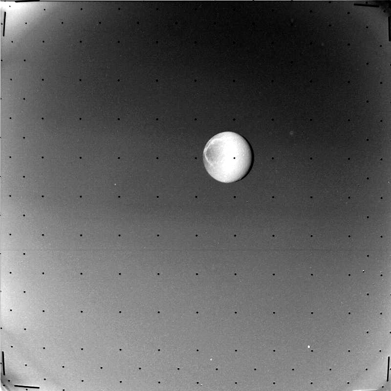 Dione imaged by Voyager 1