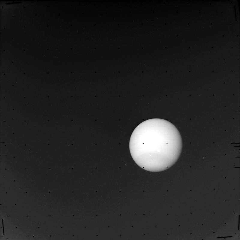 Neptune imaged by Voyager 2