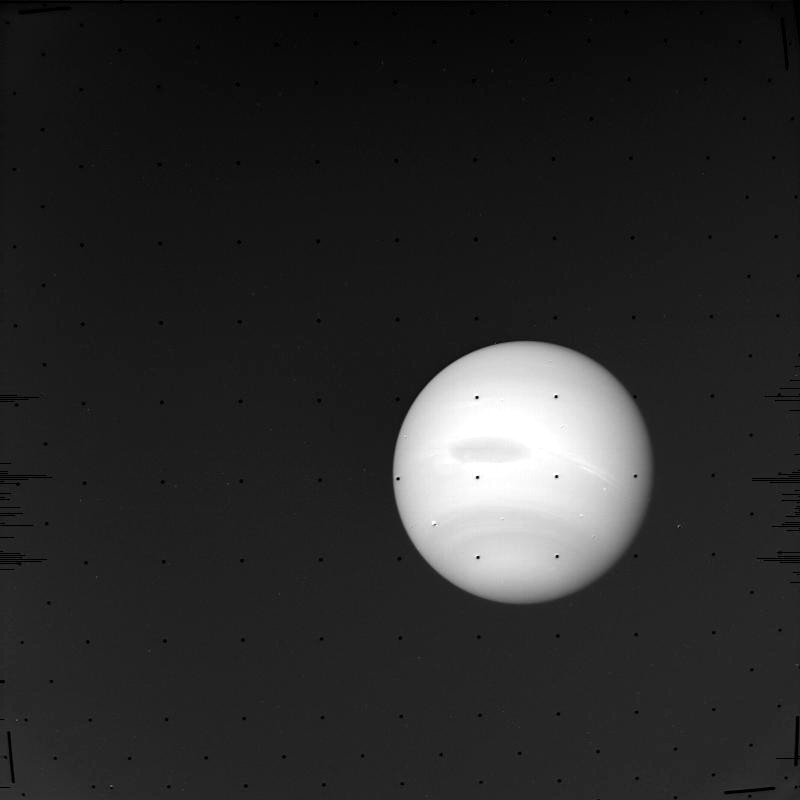Neptune imaged by Voyager 2
