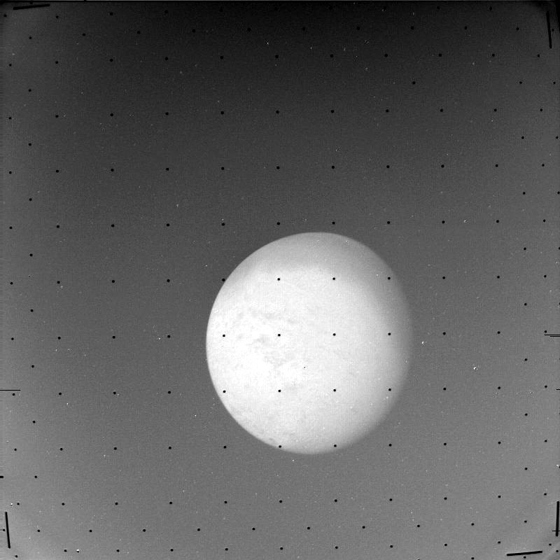 Triton imaged by Voyager 2