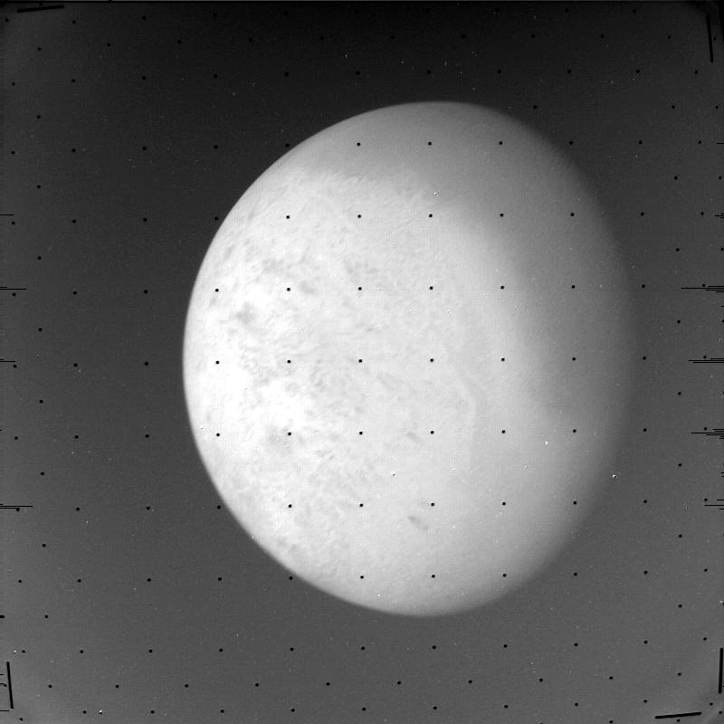 Triton imaged by Voyager 2