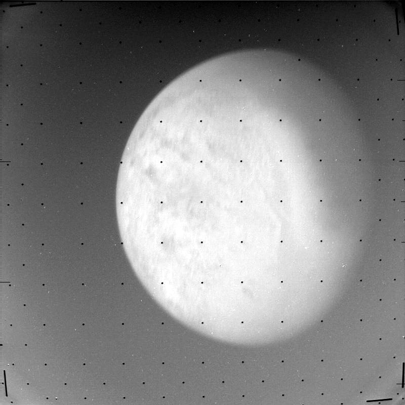 Triton imaged by Voyager 2