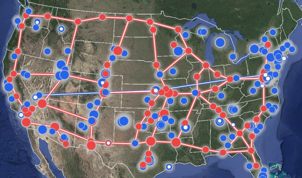 The Underground Network: 110 Nodes Beneath America