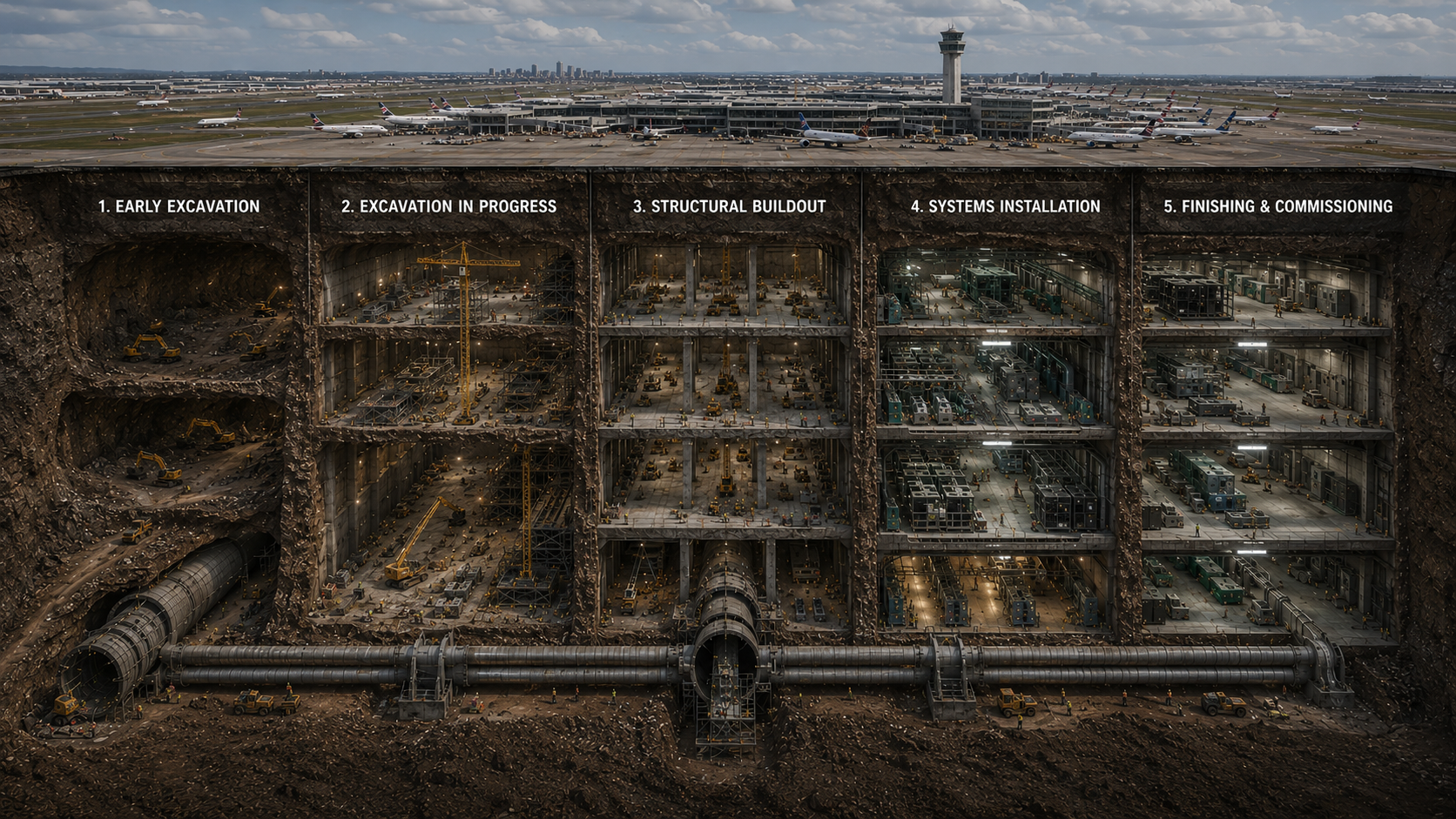 Five Phases of Underground Construction